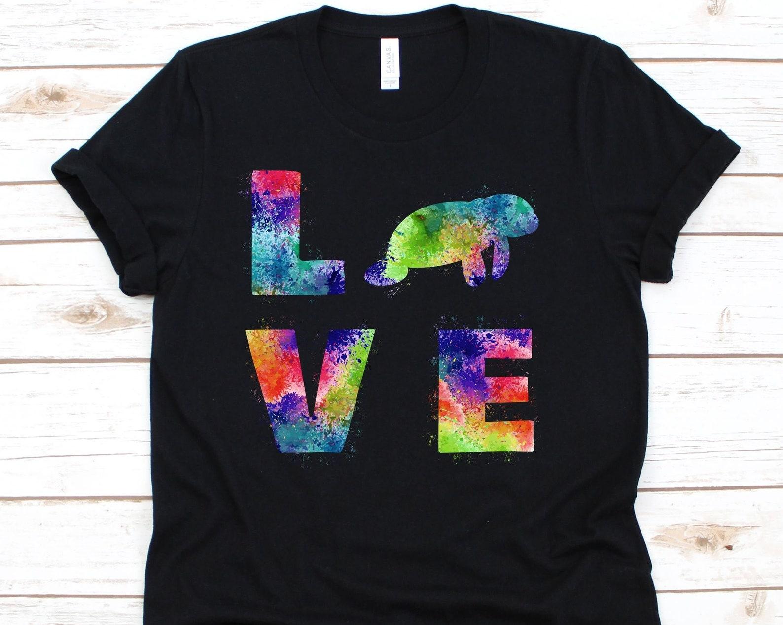 Love Manatee Shirt, Earth Day Tshirt, Gift For Manatee Lovers, Sea Cow Shirt, Plastic Free Ocean, Water Pollution, Environmentalist Shirt 4XL