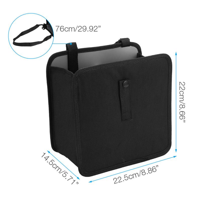 Portable Car Trash Can Waterproof Hanging Garbage Basket Back Seat Storage Box Vehicles Interior