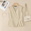 ZANZEA Women Summer V-Neck Casual Sleeveless Vest Tops