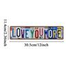 Fashion Love You More Door Sign Emotional Expression Vintage Wall Plaques Hangable License Plate Wall Decoration