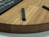 Wooden Wall Clock Oak Classic 30cm Black