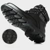 Winter Boots British Style High Top Waterproof Leather Boots Mid Top with Plush Insulation Cotton Shoes Men's Short Boots Snow Boots