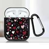 Earphone Cases Cover Case For Airpods 2 Pro3 4 Pro2 3 Pro 1 Black Red Heart Print