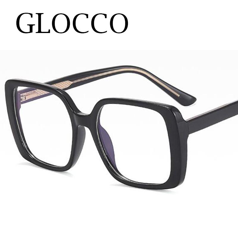 Luxury Designer Reading Glasses Women Fashion Square Leopard Eyeglasses Blue Light Blocking Oversized Clear Frames