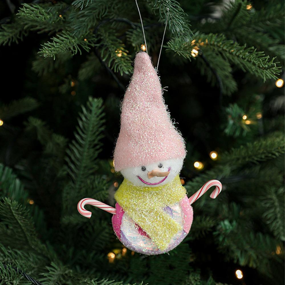 Cute Christmas Ice Cream Pendant Pink DIY Snowman Pony Ornaments Elegant Foam Christmas Tree Hanging Decoration