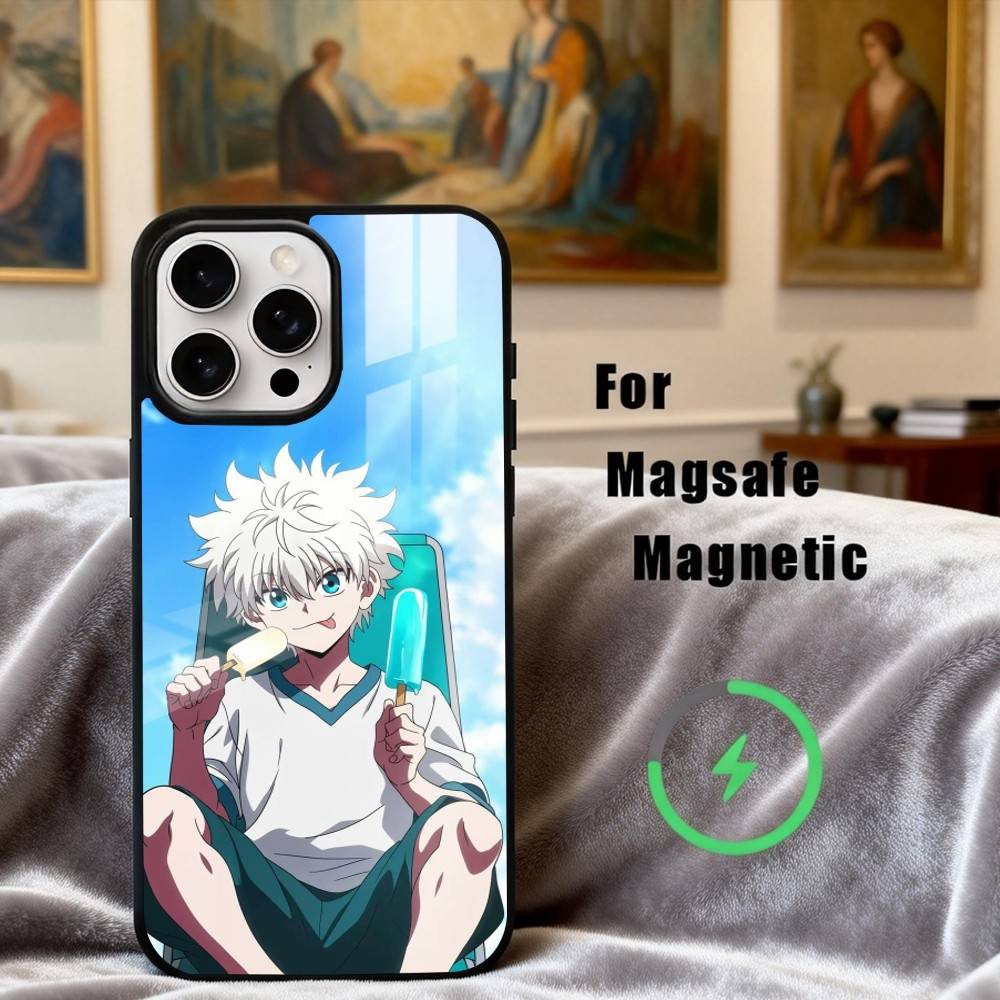 K-Killua Z-Zoldyck Hunter X Hunter Phone Case For iPhone17,16,15,14,13,12,11 Plus,Pro Max Magnetic For Magsafe Wireless Charging