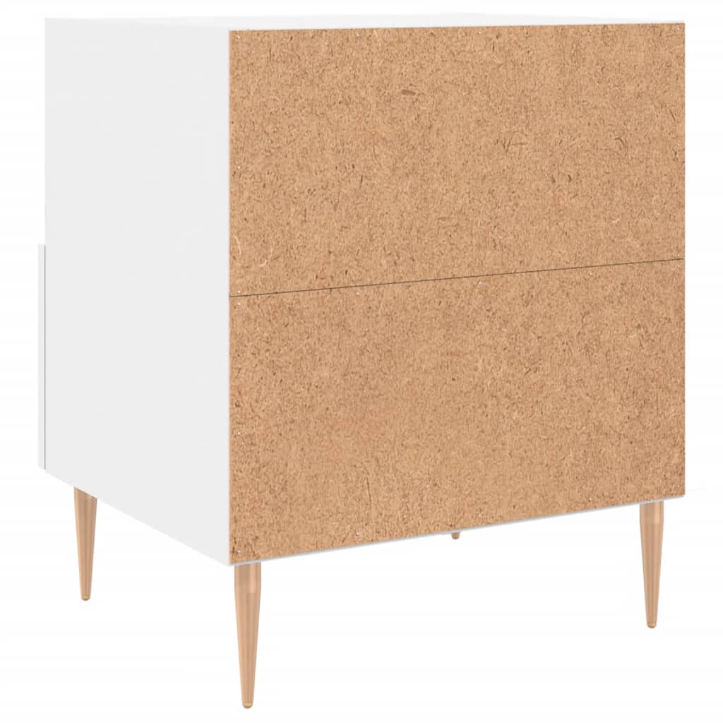 Vidaxl Szafka Nocna, Biała, 40X35X47,5 Cm, Materiał Drewnopochodny