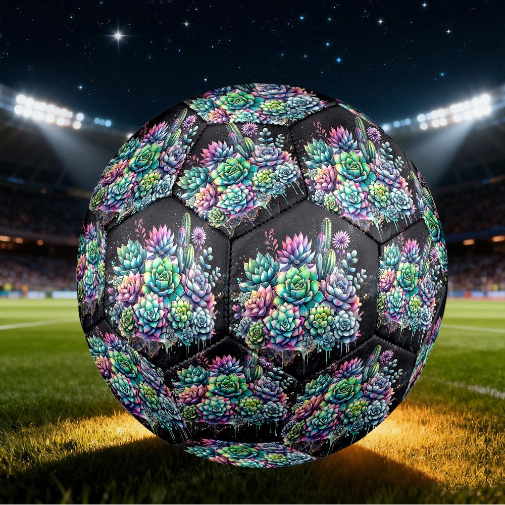 1pc Succulent Garden Size 5 Soccer Ball Professional Match Training Football Indoor &Outdoor Sports Ball Training Ball Lightweight Durable y12