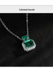 S925 Sterling Silver Cultured Pearl Square Necklace for Women - Unique Retro Design, Fashionable & Luxurious.
