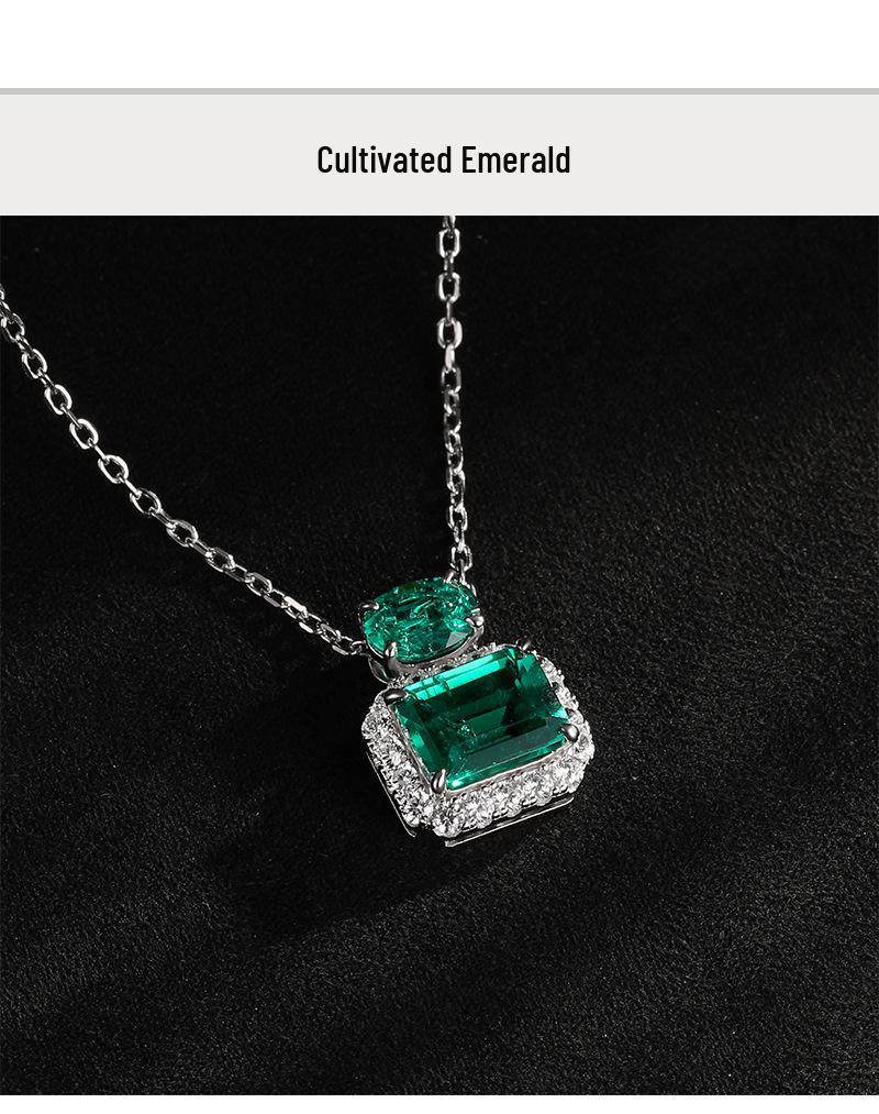 S925 Sterling Silver Cultured Pearl Square Necklace for Women - Unique Retro Design, Fashionable & Luxurious.