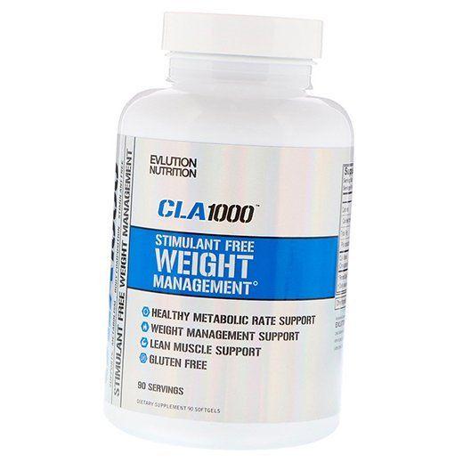 

КЛА, Добавка для коррекции веса без стимуляторов, CLA 1000, Evlution Nutrition (02385001) 90softgels