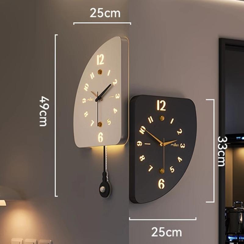 

Minimalist Wall Clocks Nordic Living Room Decoration Wall Clocks Elegant Ornaments Clock Luxury Light Clock Design with Hands