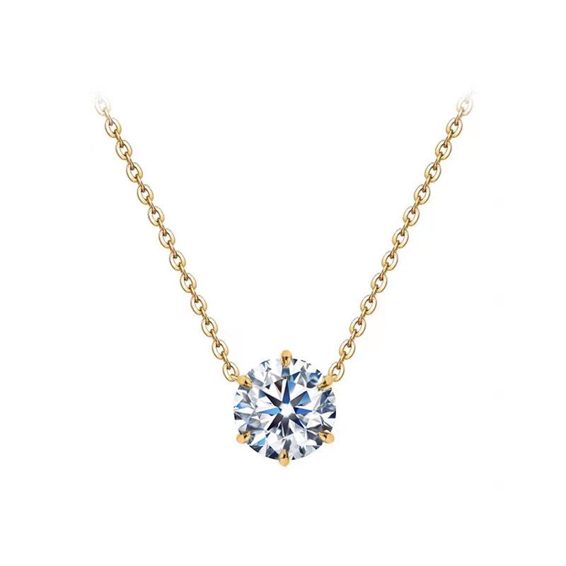 S925 Silver Necklace Set with Zircon Electroplated 14k Gold Women s Fine Style