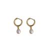 European and American fashion niche design sense, freshwater pearl earrings, light luxury pendants, cross-border exclusive whole