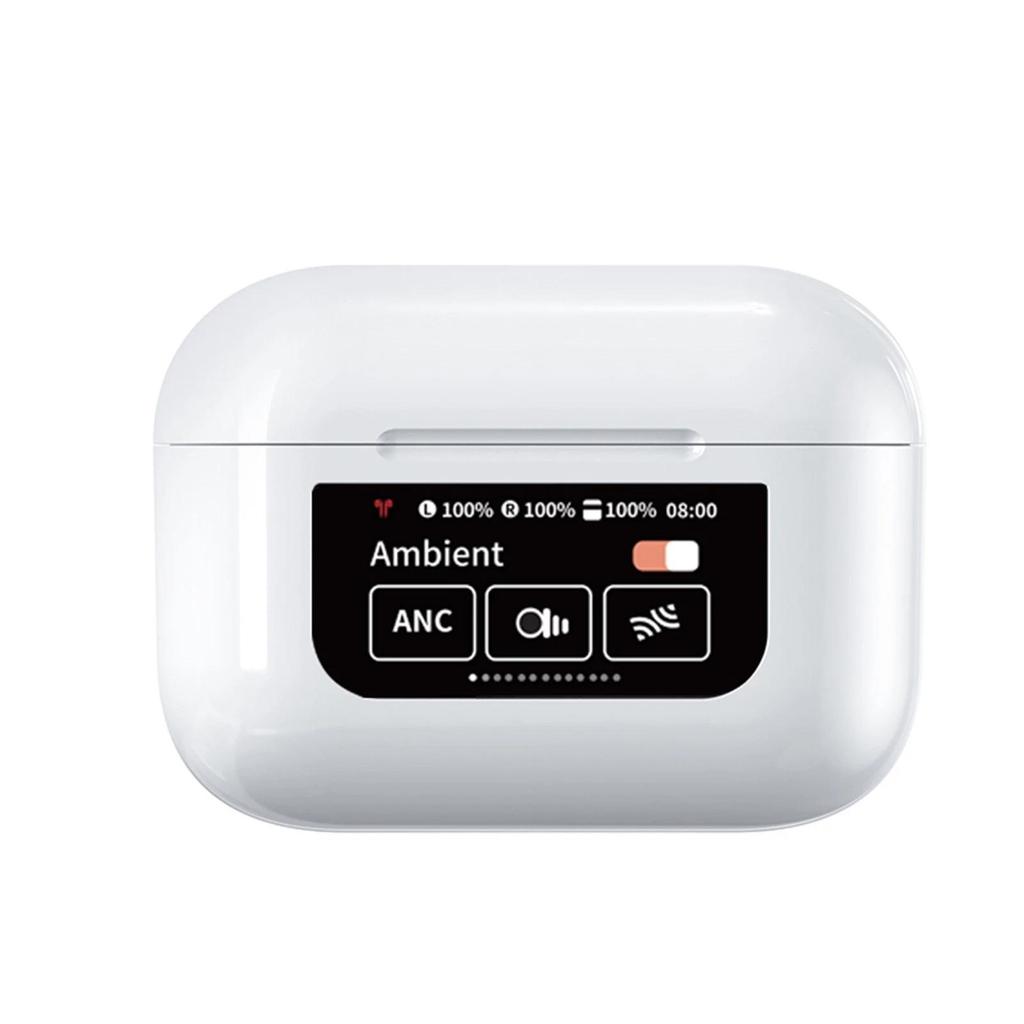 YW08 Bezprzewodowy zestaw słuchawkowy BT 5.4 z etui ładującym Smart Touch Kolorowy ekran ANC Redukcja szumów otoczenia Dźwięk przestrzenny 9D