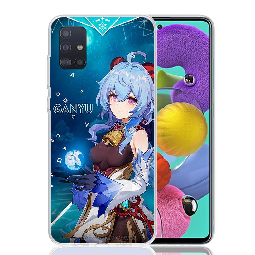 Genshin Impact Ganyu Phone Case for Samsung Galaxy A52 A51 A50S A12 A22 A32 A72 A10S A30S A31 A71 Note 20 Ultra 10 Plus S10 Gala