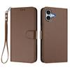 For iPhone 16 Plus Leather Case Wallet Stand Phone Cover with Wrist Strap