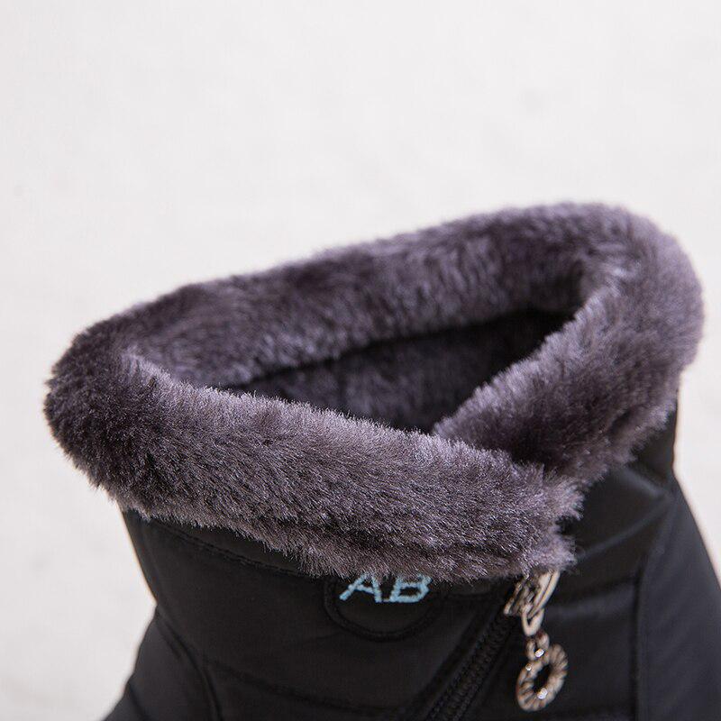 Stivaletti Invernali Scarponi da Neve Scarpe Piatte da Donna Colore Unico Moda Caldi Taglie Forti Casual Corti in Peluche Stivali da Donna Botas De Mujer