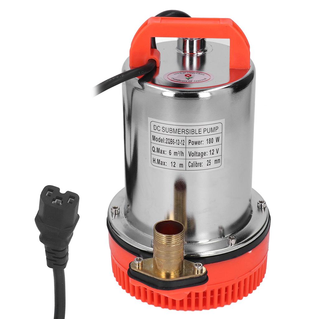 Pompa submersibila 3800rpm Motor din cupru Debite mari 12M Cap de refulare 180W DC 12V