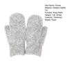 1 Pair Couple Winter Gloves Thickened Plush Knitted Five Fingers Unisex Anti-slip Cold Weather