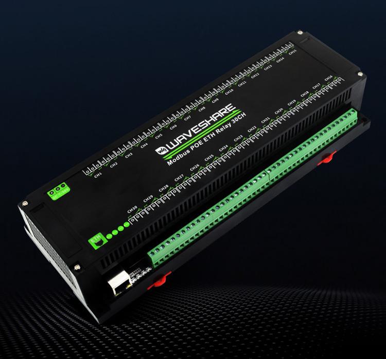 Industrielles 8/30-Kanal Ethernet-Relaismodul mit Modbus RTU/TCP und PoE-Kommunikation
