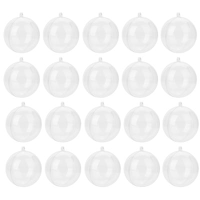 20 Τμχ Διάφανες Γεμιζόμενες Μπάλες Στολιδιών DIY Πλαστική Μπάλα Χριστουγεννιάτικη Διακόσμηση Μπάλα Δέντρου (5εκ)