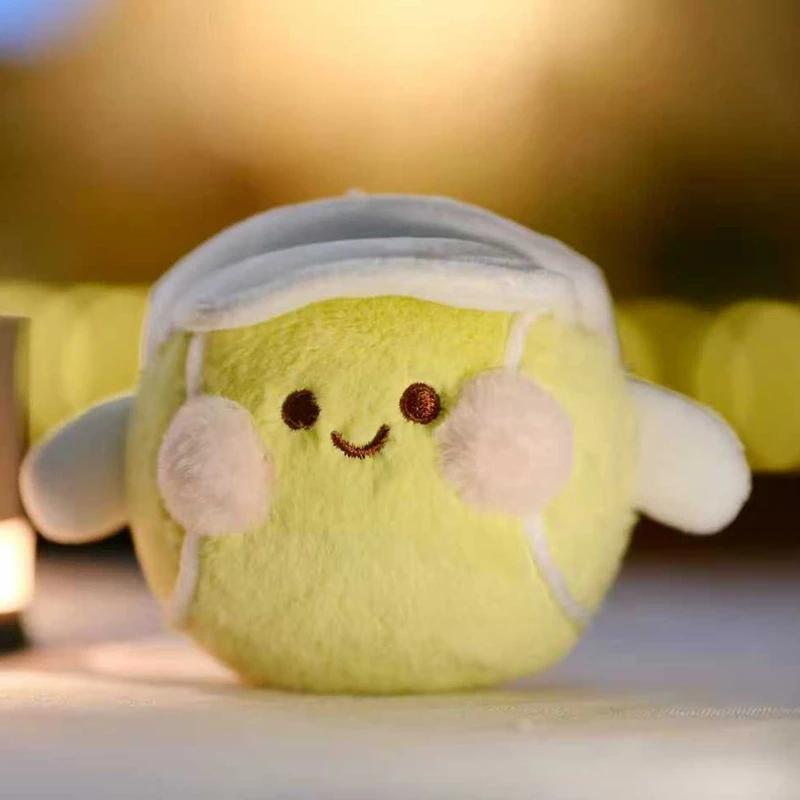 Cute Sports Ball Plush Pendant Soft Soccer Basketball Baseball Tennis Golf Doll Bag Charm Keychain Gift
