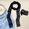 Long lace premium sense versatile double-layer elastic super long decorative scarf multi-functional strap headband waist