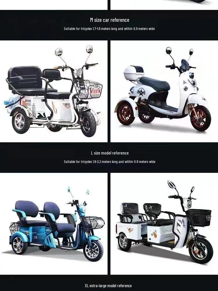 Housse Robuste pour Tricycle Électrique pour Modèles de Mobilité pour Personnes Âgées