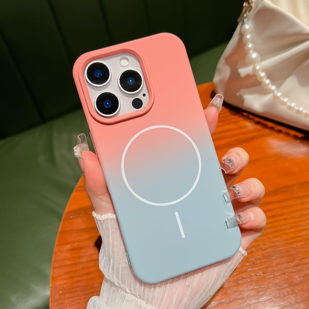 Gradient Color Wrist Strap For Magsafe Magnetic Case For iPhone 16 15 14 13 12 11 Pro Max Plus Candy Lanyard Chain Cover