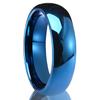 8mm/6mm/4mm Curved High Polished Blue Tungsten Steel Ring, Able, Simple and Comfortable Jewelry Accessories Gift