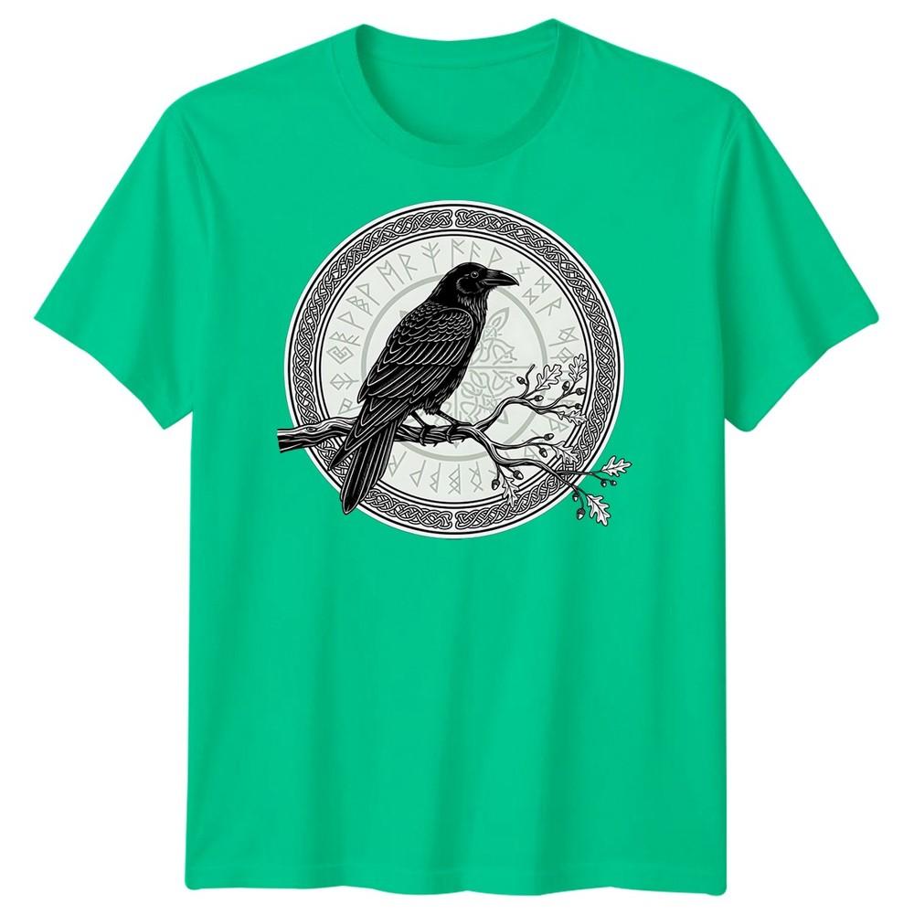 Raven Norse Mythology Runes Celtic Knot Unisexs TShirt