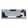 Custom Three-Mode Mechanical Keyboard: Wireless Bluetooth, Gaming & E-Sports with Side-Engraved Keycaps, Tri-Color Design & Control Knob.
