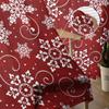 Christmas Snowflake Texture Red Sheer Curtains for Living Room Decoration Window Curtains Kitchen Tulle Voile Organza Curtains