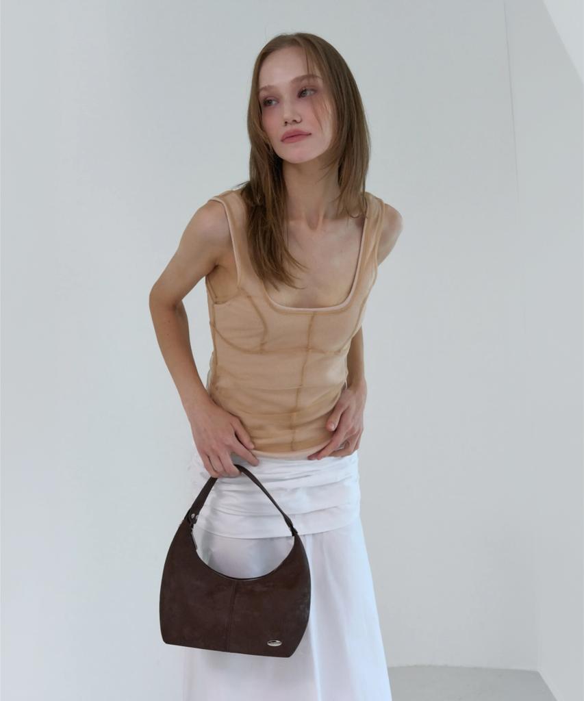 Gocce Kain Mini Hobo Bag_Brown Gn101K