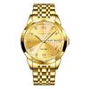 PINDOWS Luxury Business Dress Analog Quartz Water Luminous Date Stainless Steel Classic Business Casual Style Men's Watch, Diamond-Decorated, Style,