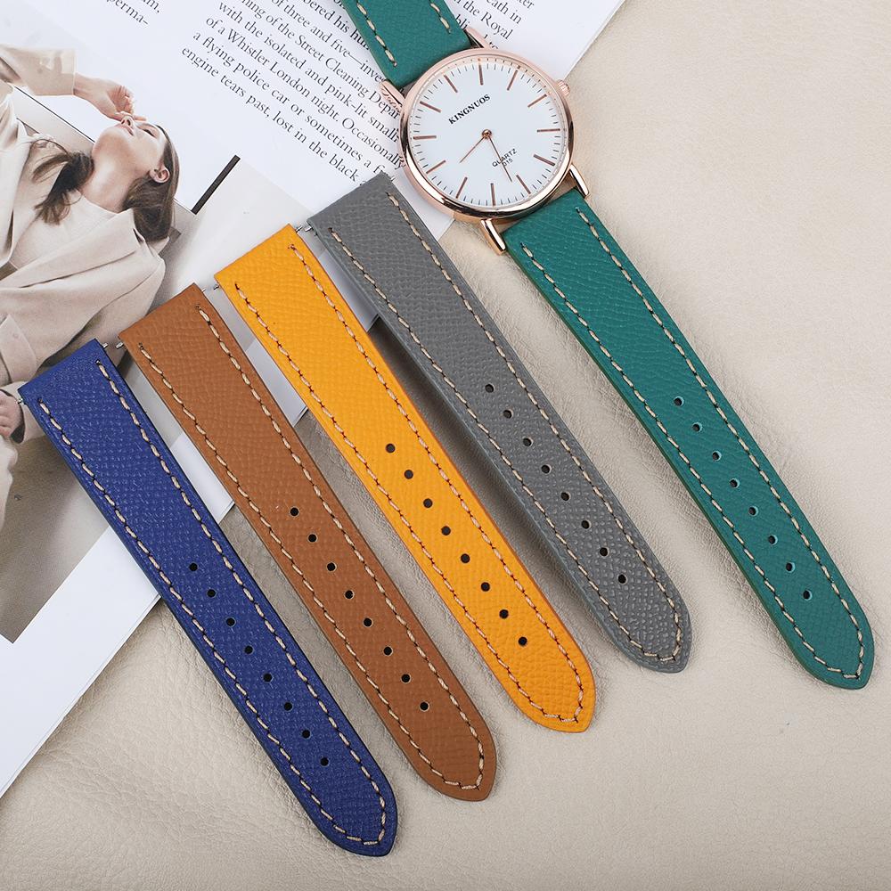 Genuine Leather Watch Straps 20mm 22mm Handmade Palm Pattern  Wristband Belt Watchband Quick Release Watch Band for Men Women