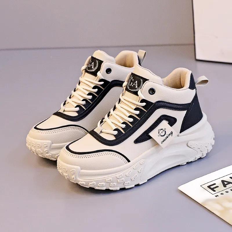 High-top Dad Shoes Women's Platform 2025 Spring and Autumn New Versatile Korean Version of Leisure Sports Campus Wind Shoes