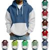 Herr  Mode  Trendig Halv Dragkedja  Huvförsedd Huvtröja  Pullover  Förtjockad  Fleece  Textur  Huvtröja