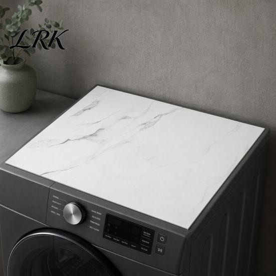 Washing Machine Surface Guard Washer Top Protector Mat, Dryer Cover, Flowers or Marble Protective Pad Pattern, Non-Slip Highly Absorbent Mat