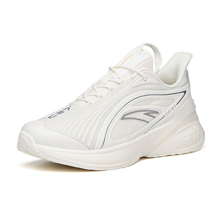Anta C37 2.0 Comfortable Soft Sole Casual Low Top Running Shoes Men Sneaker Ivory-White 112135537R-7