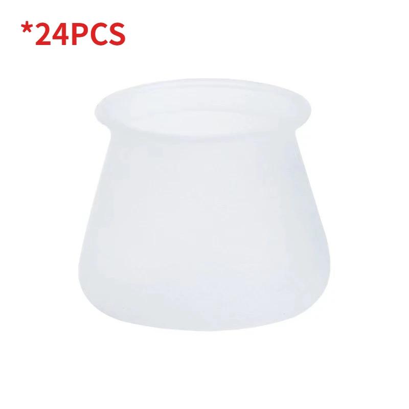 24PCS/set Table Chair Leg Mat Silicone Non-Slip Chair Leg Cap Anti-slip Floor Protectors Furniture Leg Caps Wood Floor Protector белый