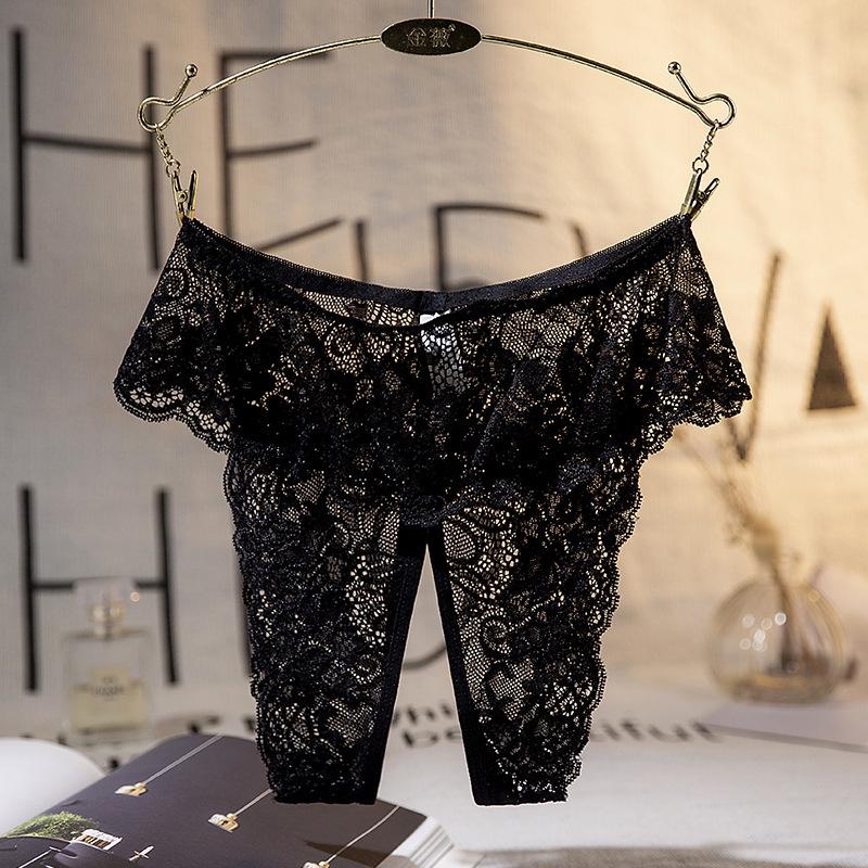 Lace Crotchless Thong Panties - Sexy Lingerie for Women