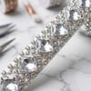3 Yards Self Adhesive Square Rhinestone Flexible Shiny Rhinestone Sticker Sparkling DIY Decoration Rhinestone Strip