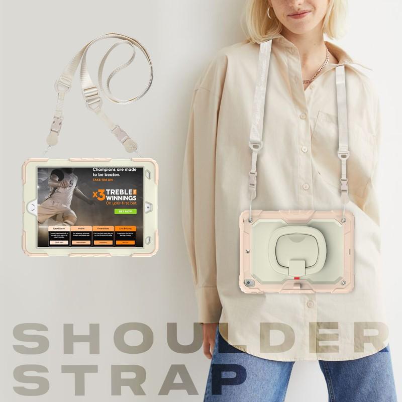 IPad 10.2 Inch Case 7th 8th 9th Gen With Wrist Strap Stand Shockproof Cover Silicone PC Full Protection