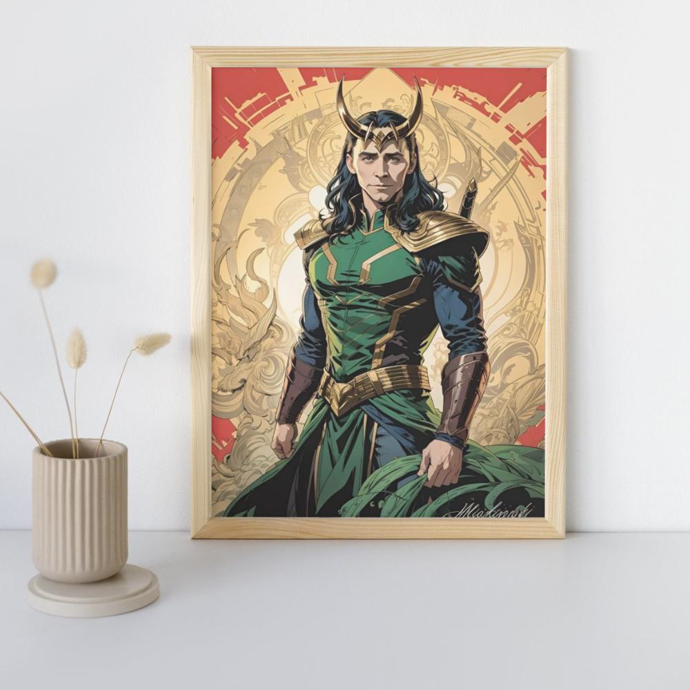 Malowanie Po Numerach Z Ramą Obrazy Do Malowania Marvel Loki 40X50 Cm