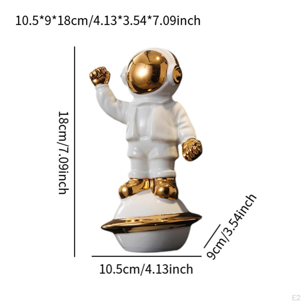 Ceramic Astronaut Figurine Modern Home Decor Accent