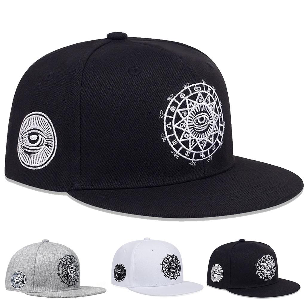 1Piece Unisex Big Eyes Embroidery Hip Hop Urban Street Style Hat Outdoor Adjustable Sunscreen Leisure Hat Spring Autumn Travel Tourism Vacation