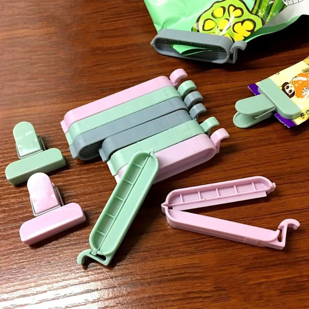 12pcs Mixed Color Plastic Sealing Clips Bag Clips for Food Storage Snack Chip Bag Sealer Moisture and Kitchen Sealing