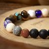 Retro Couple Bracelet, Starry Sky Milky Way Bracelet, Volcanic Stone Eight Galaxies Bracelet.
